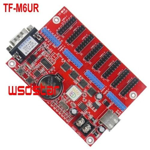 TF-M6UR TF M6UR LED controller card 1024*64 512*128 8*HUB12 & 4*HUB08 TF-M3U Support Single & Dual color LED modules