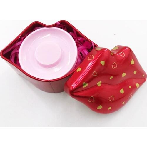 Lips Shape Lash Box Red Lips Empty Eyelashes Packaging without Lashes