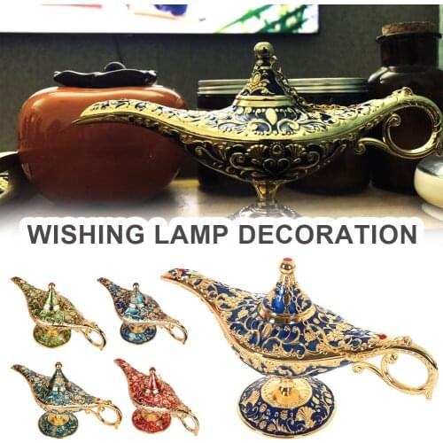 Aladdins Genie Lamp Vintage Magical Legend Aladdin Magic Lamp for Home/Wedding Table Decoration