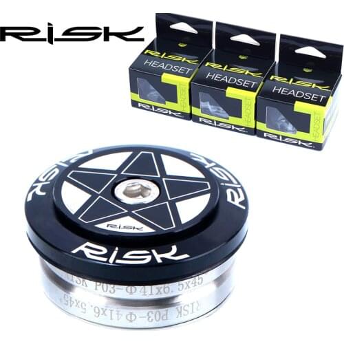 RISK 28.6/41.8-41.8/30mm Bicycle Headset Built-in All Hidden Road & Fixed Gear Bike Bearing Headset for 28.6mm Straight Fork