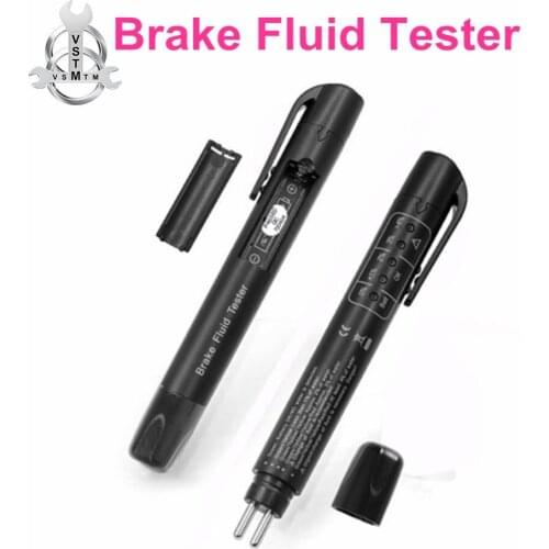 Car Brake Fluid Tool 5 LED Car Brake Fluid Tester Electronic Pen Testing For DOT3/DOT4 5LEDs Indicator Vehicle Test