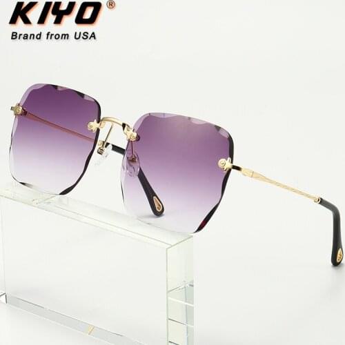 KIYO Brand 2020 New Women Polygonal Polarized Sunglasses Metal Classic Sun Glasses High Quality UV400 Fishing Eyewear 2877