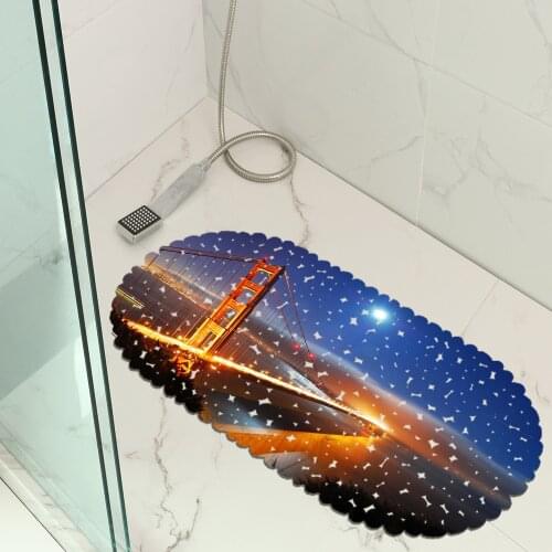 Printed Bath Mats Non Slip Bathroom Floor Mat PVC Carpet for Bathroom and Toilet Hallway Balcony Shower Anti Slip Bath Room Rugs