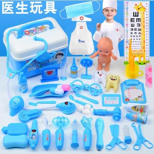 Mother Garden Simulated Doctor Toys Baby Stethoscope Injection Boys Medical Box Nurse Suit Early Education Gift for Girl