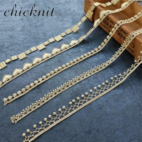 CHICKNIT Fashion A variety of styles Golden lace ribbon for Wedding Dress Accessories Tuxedo lace
