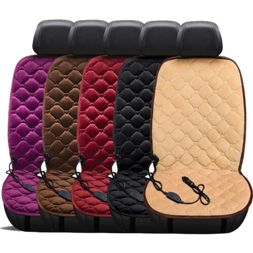 New Heating Car Seat Cover 12V Heated Auto Front Seat Cushion Plush Heater Winter Warmer Control Electric Heating Protector Pad