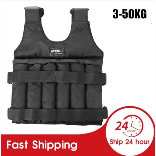 Loading Weight Vest Boxing Weight Training Workout Fitness Gym Equipment Adjustable Waistcoat Jacket Sand without Counterweight