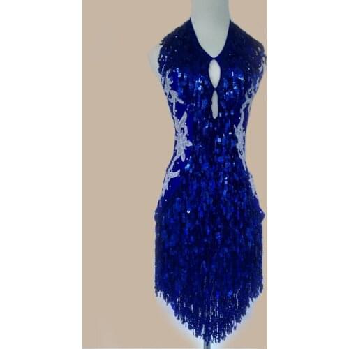 New style Latin dance costume sexy sequins tassel latin dance dress for women latin dance compeititon dresses S-4XL