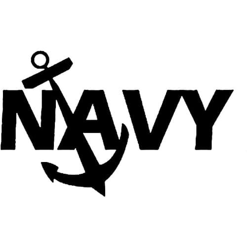 Car Stickers Personalized Stylish U.S. Navy Anchor Car Decoration Decal Creative Sunscreen Waterproof Black and White, 13cm*8cm