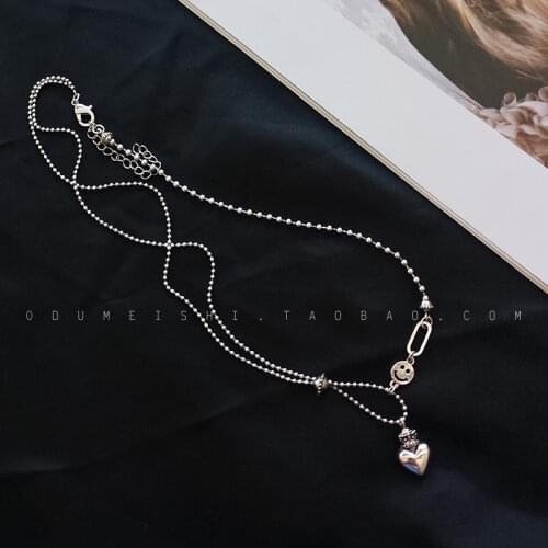 Heart shape Smiley Pendants Clavicle Chain fashion personality Party Gift Lock Choker Design Prom Accessories Dainty Necklaces