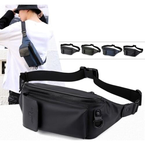 IKE MARTI Waist Pack Men Fashion Fanny Packs Crossbody Chest Bags Mens Bag Hip Bag Travel Belt Bag Sport Purse Man Belt Pouch