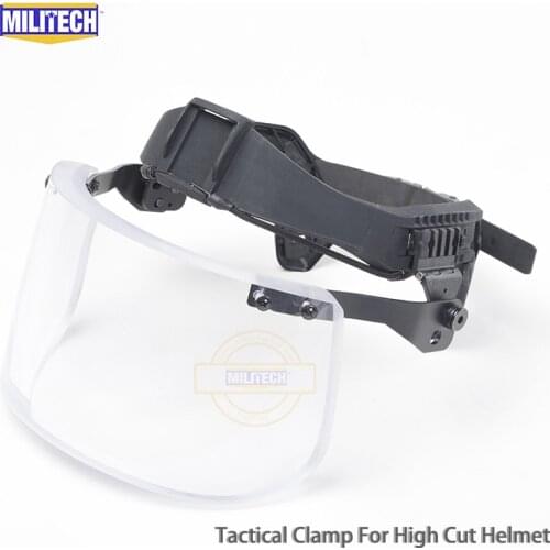 MILITECH Bulletproof Visor for High Cut Helmet Bullet Proof Ballistic Mask for FAST AIR FRAME CVC Helmet NIJ IIIA 3A Rated Visor