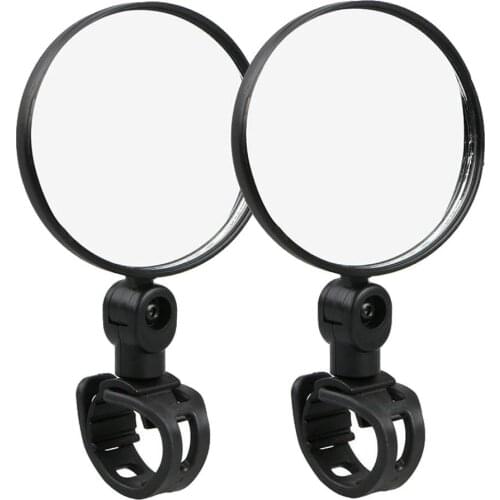 Handlebar Rearview Convex Mirror For Kugoo Electric Scooter Black 2pcs