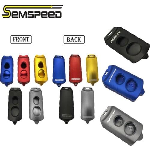 SEMSPEED For YAMAHA Scooter XMAX 125 250 300 400 xmax300 NVX QBIX AEROX 125 155 3D Fob Key Case Cover logo key Holder Protector
