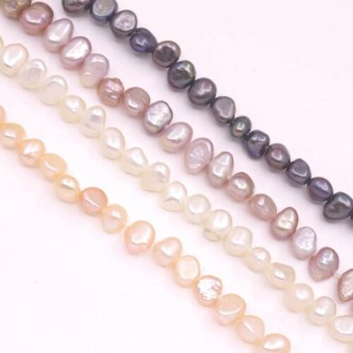 Freeform Real pearl Loose Beads Strand 14" White Pink Lilac Black Choose