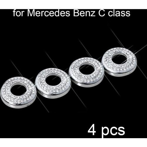 Distinguished Car door bolt cover trim Rhinestone sequin Button lid decoration decal sticker for Mercedes Benz C class CARS