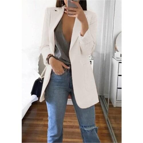 Thin Blazer 5xl Long Women Ladies Femme Mujer Dames Casual White Black Blue Red Yellow Pink Orange Oversized Blazers for Women
