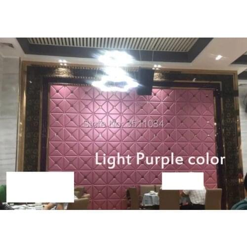 1box 16pcs Professional Purple color 3D sofa wall panell 3D Decorative Wall Panel 3D leather wall panel