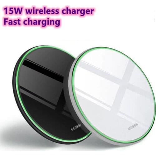 15W Qi Wireless Charger For iPhone 12 11 Pro Xs Max Mini X Xr 8 Induction Fast Wireless Charging Pad For Samsung Xiaomi