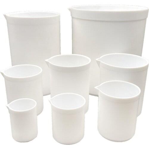 2021 New Capacity 300mll 400ml Low Form Beaker Measuring Glass Chemistry Lab PTEF Transparent Beaker Wholesales