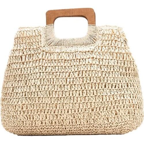 2022 Fashion Design Weave Travel Beach Bag Casual Female Big Basket Tote Summer Handmade Straw Large Capacity Womens Handbags