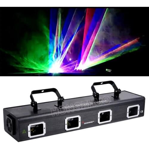 4 Lens Stage Light Disco DJ Party RGYB Disco Stage DMX colorful Laser Light for club stage wedding bar