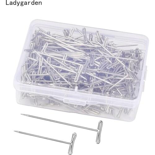600PCS T Pins for Craft Jewelry Knitting Sewing Craft Mix Size 27/32/38/45/51/53mm T-pins Holding Wigs Display on Canvas Head