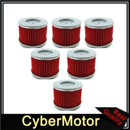 6x Oil Filter For Honda Fourman Rancer Pioneer TRX350 TRX500 TRX400 CB400 ATC250