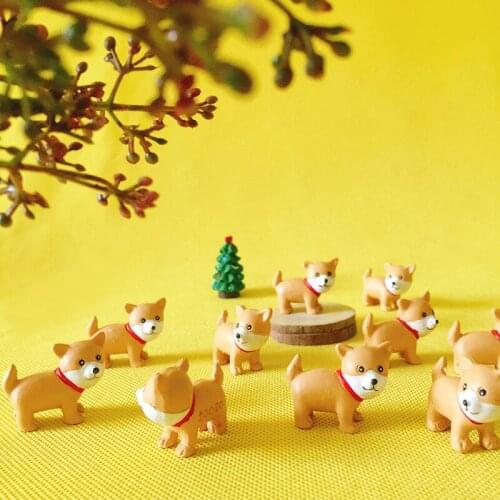 Sale~10Pcs akita/dog/puppy/fairy garden gnome/moss terrarium decor/crafts/bonsai/bottle garden/home table decor/r032 DIY