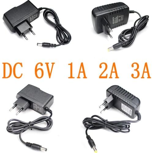 AC/DC 6V power adapter supply 1A 2A 3A European standard and American standard charger can be used for LED adapter mobile power