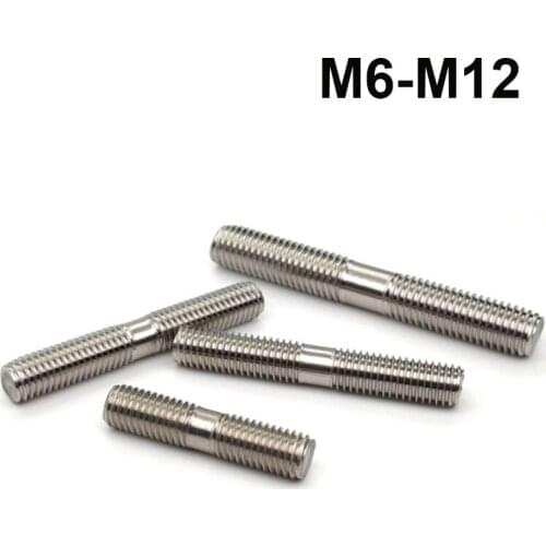 M6 M8 M10 M12 316 Stainless Steel Stud Bolts Screws Tooth Stick Double End Thread Rod Bolt