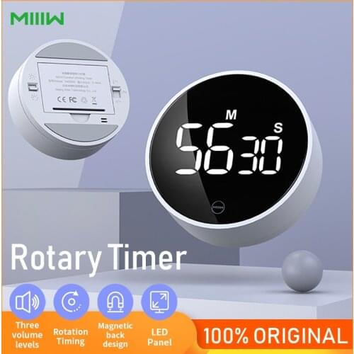 Miiw Magnetic Digital Timer LED Screen For Kitchen Cooking Study Stopwatch Counter Alarm Clock Manual Electronic Countdown