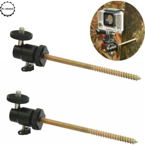 Tree Screw Mount Holder for Trail Hunting Scouting Camera (Pack of 2) Black