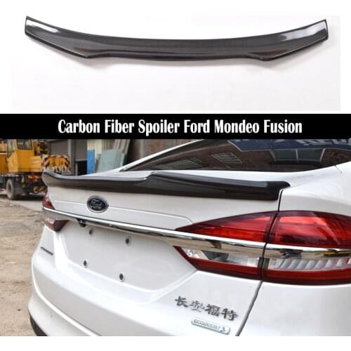For Ford Mondeo Fusion 2013-2021 Rear Wing Spoiler Trunk Boot Wings Spoilers Carbon Fiber 3M Paste installation