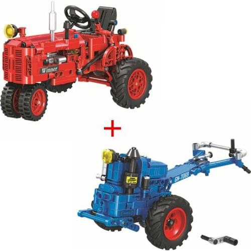 2 Pcs/Lot Creator MOC Cropper Tractor Sets Building Blocks City Model Sets Bricks Classic For Children Toys Gift DIY