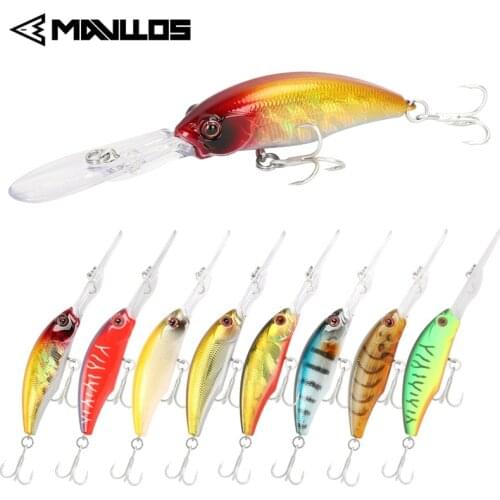 Mavllos 9.5cm 8g Minnow Fishing Lure Hard Bait Bass Pike Lure Artificial Swimbait 0-3m Diving Deep Crankbait Fishing Wobbler
