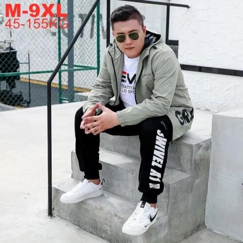 Sports Set Plus Size 9xl 8xl Tracksuit Man Autumn Sportswear Tracksuits Men Sets Large Size Mens Clothing Jacket+pants 2 Pieces