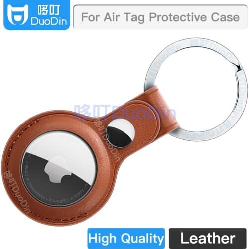Suitable for Apple locator air tag leather case anti-lost device tracker leather air tags protective sleeve buckle