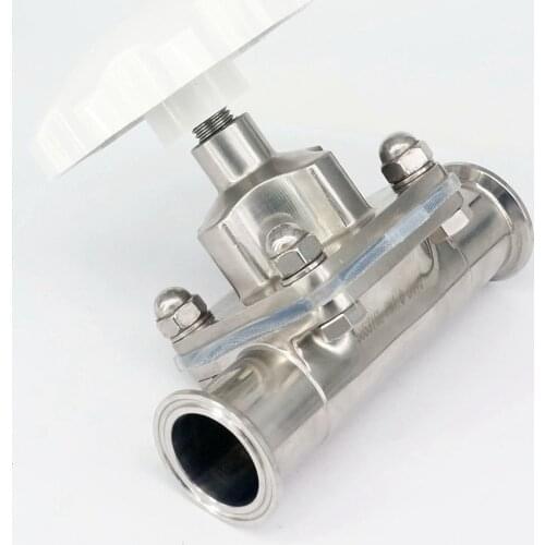 Fit 1-1/2" 38mm Pipe OD x Ferrule O/D 50.5mm Tri Clamp 316L Stainless Steel Sanitary Diaphragm Valve For Brew Beer Dairy Product