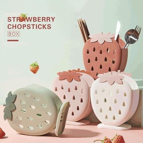 Drain Hanging Chopstick Cage Storage Rack Containers Kitchen Organizer Plastic Storage Container Chopstick Holder Strawberry Box