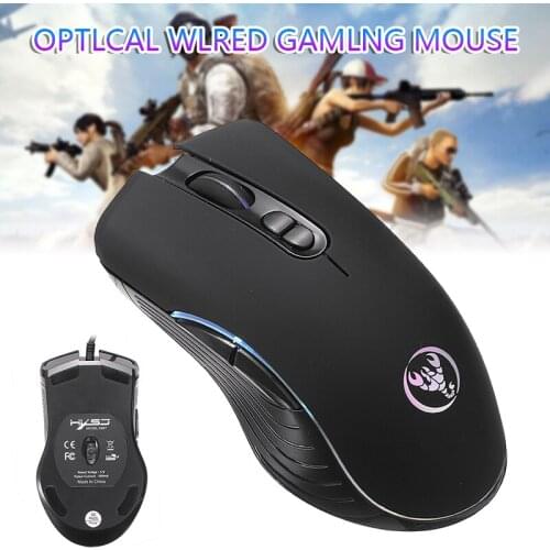 POHIKS 3200DPI High-end Optical Professional Gaming Mouse with 7 Bright Colors LED Backlit Ergonomics design For LOL CS