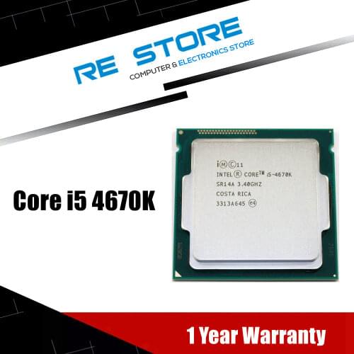 Intel Core i5 4670K Processor 3.4GHz 6MB Socket LGA 1150 Quad-Core CPU SR14A