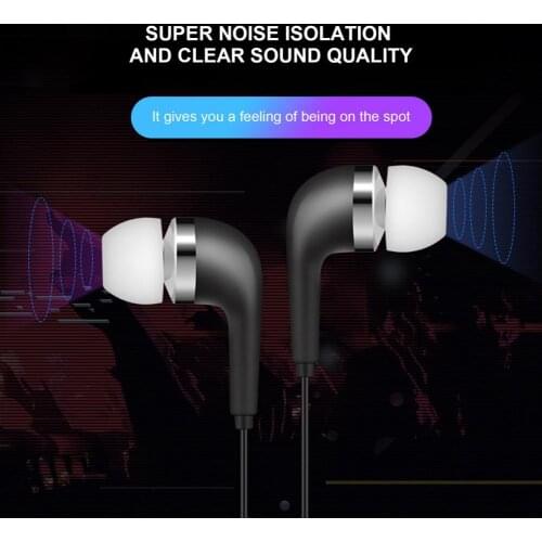 Wired Headset Earbuds White In-Ear Earphone With Microphone noise-canceling Earphone For Samsung Xiaomi Iphone Huawei