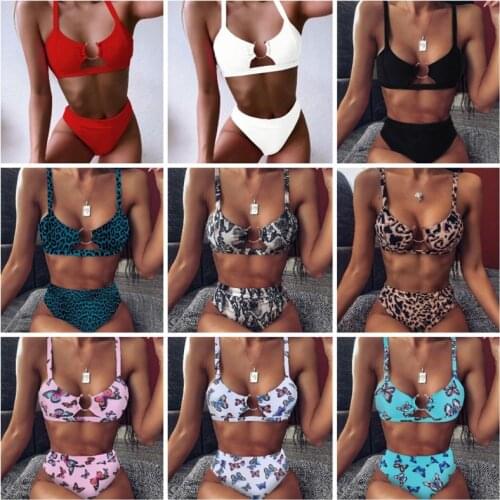 Sexy Swimsuit Women High Waist Bikini Micro High Leg Swimming Suit for Bathing Suit Snake Print Swimwear Women 2020 Bikinis Set