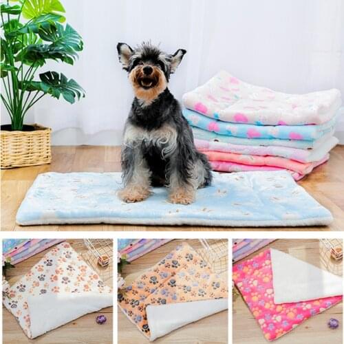 Warm Dog Mat Pet Cushion for Small Medium Large Dogs Soft Flannel Dog Cat Blanket Breathable Thick Puppy Sleeping Cover Mattress