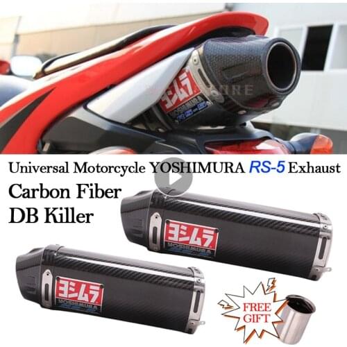 Universal Motorcycle YOSHIMURA RS-5 Exhaust Pipe Escape Moto DB Killer Catalytic For CBR600 RR F5 CBR1000 ZX-6R 636 Daytona 675R