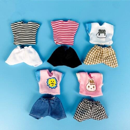 1/12 BJD 16cm Universal Doll Clothes Accessories Fashion Dress Overalls Clothes Set 25 Styles Can Choose Girl Dress Up Toys Gift