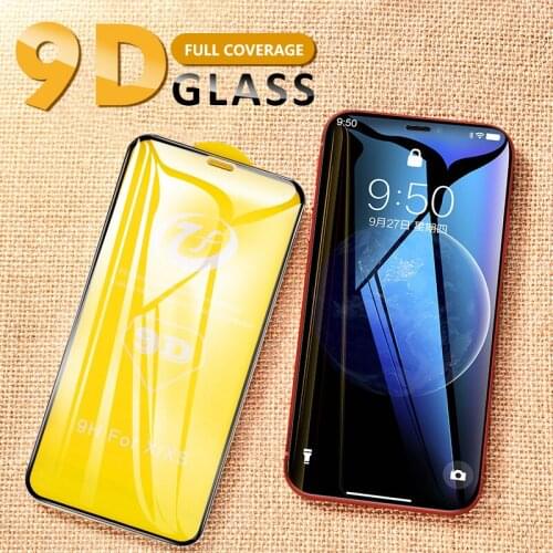 For iPhone XS Max X XR Tempered Glass 9D Full Cover Screen Protector For iPhone 6S 6 7 8 Plus High Clear Protectivev glass