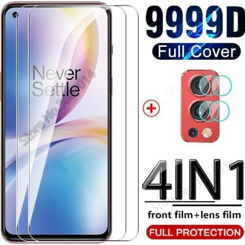 Full cover tempered glasses case for oneplus nord2 nord 2 9r ce 9 pro r 9pro 5g film front screen protect camera film not glass