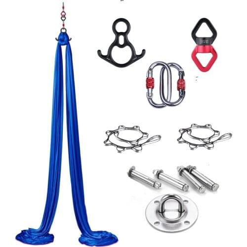 1Set 1.5x8M Fitness Aerial Yoga Hammock Set Swing Home Outdoor Yoga Equipment Hammock Acrobatic Dance for Gymnast Body Building